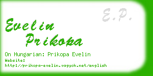 evelin prikopa business card